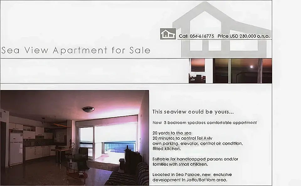 Condo for Sale in Israel