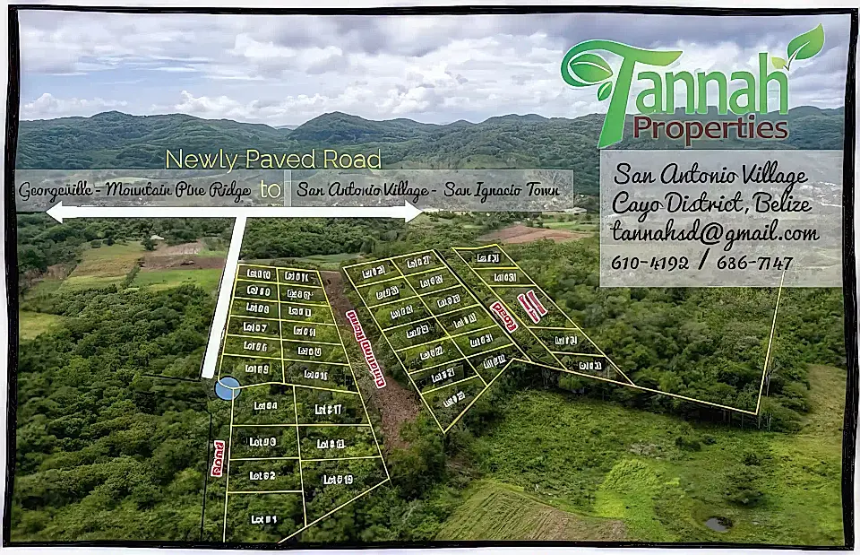 Mountain View Lots for Sale in Cayo District, San Antonio Village, Belize