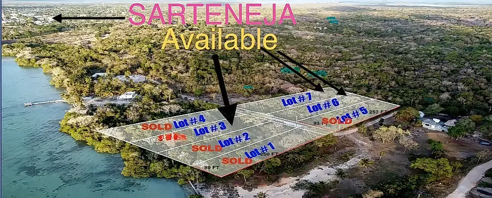 Seaview Parcels for Sale in Sarteneja Village, Corozal, Belize